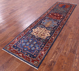Persian Fine Serapi Hand Knotted Wool Runner Rug - 2' 7" X 9' 7" - Golden Nile