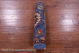 Blue Persian Fine Serapi Hand Knotted Wool Runner Rug - 2' 9" X 8' 3" - Golden Nile