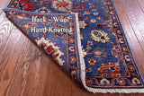 Blue Persian Fine Serapi Hand Knotted Wool Runner Rug - 2' 9" X 8' 3" - Golden Nile