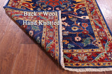 Blue Persian Fine Serapi Hand Knotted Wool Runner Rug - 2' 10" X 12' 10" - Golden Nile