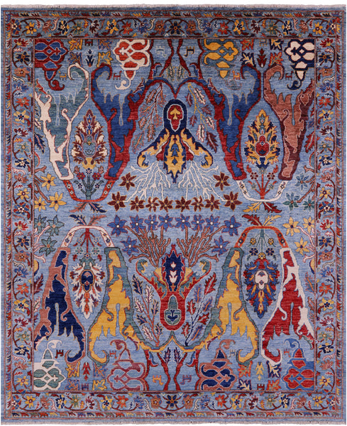 Persian Fine Serapi Hand Knotted Wool Rug - 7' 11" X 9' 10" - Golden Nile