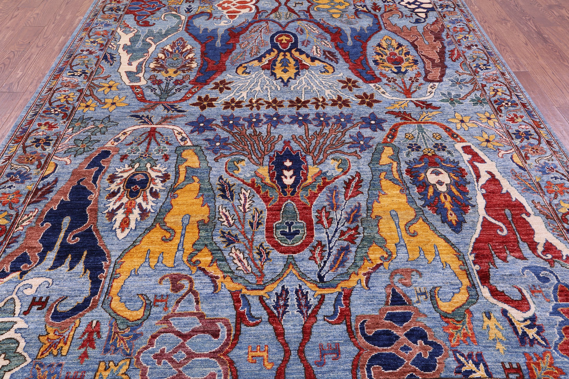 Persian Fine Serapi Hand Knotted Wool Rug - 7' 11" X 9' 10" - Golden Nile