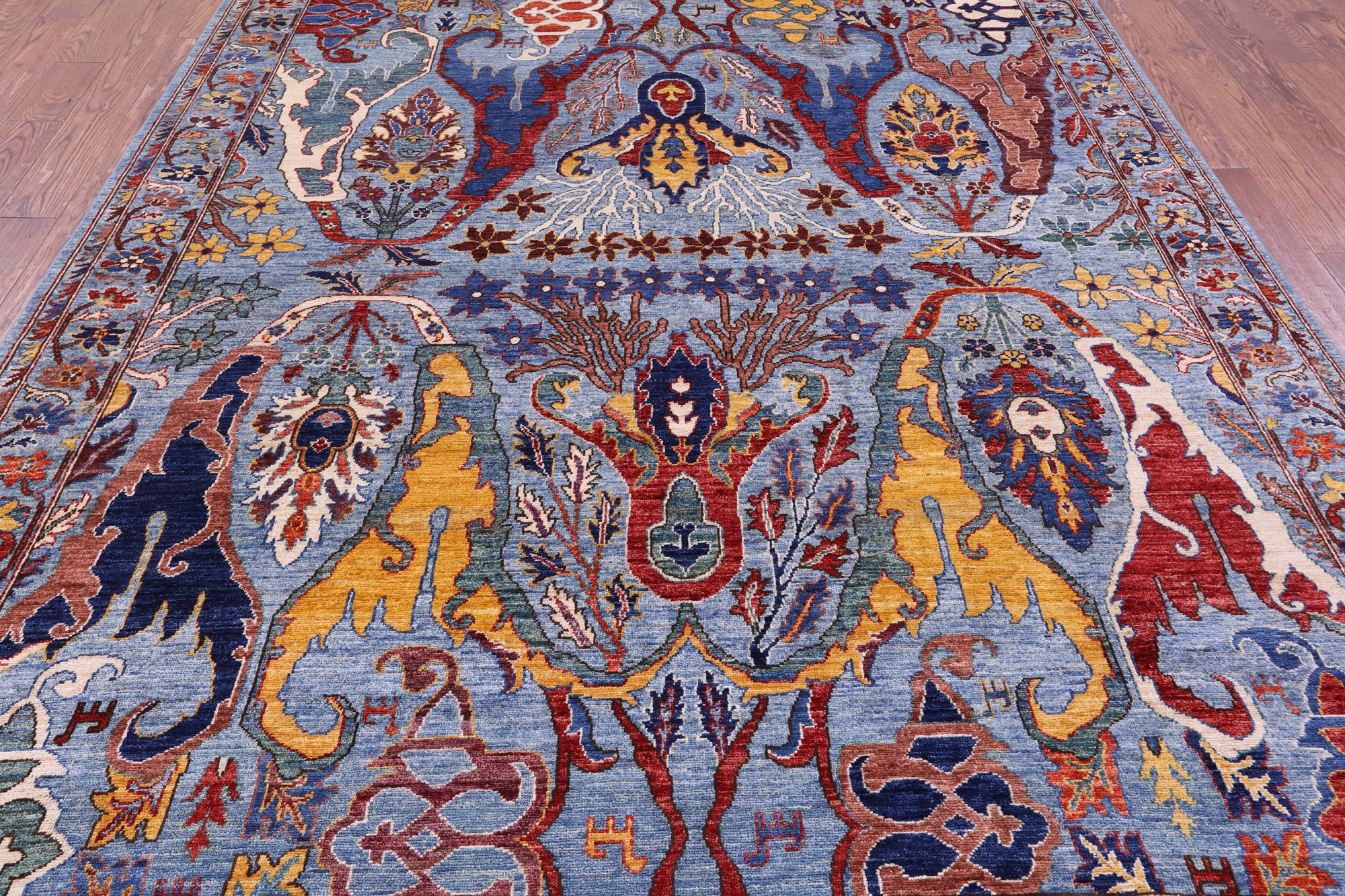 Persian Fine Serapi Hand Knotted Wool Rug - 7' 11" X 9' 10" - Golden Nile