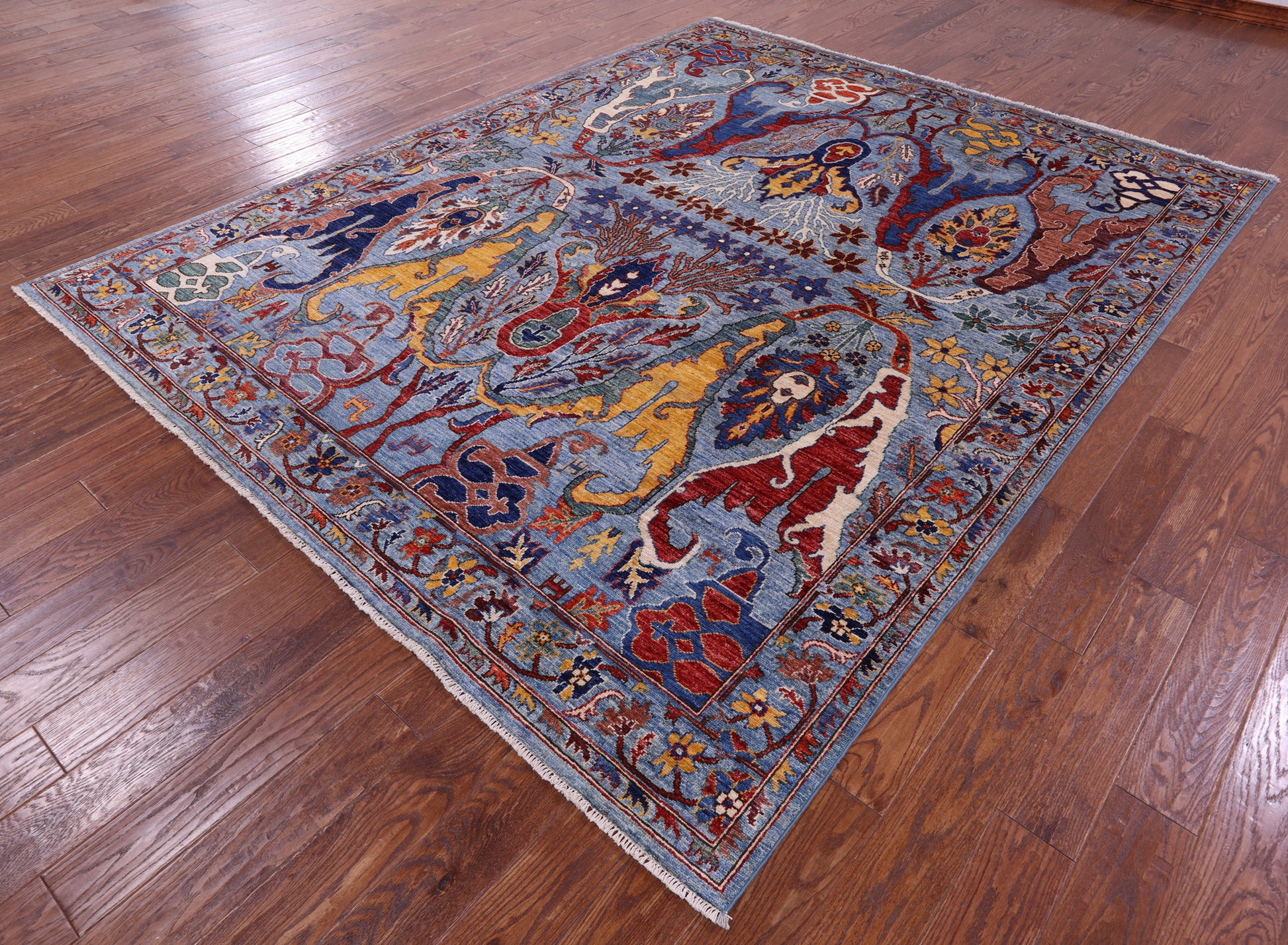 Persian Fine Serapi Hand Knotted Wool Rug - 7' 11" X 9' 10" - Golden Nile