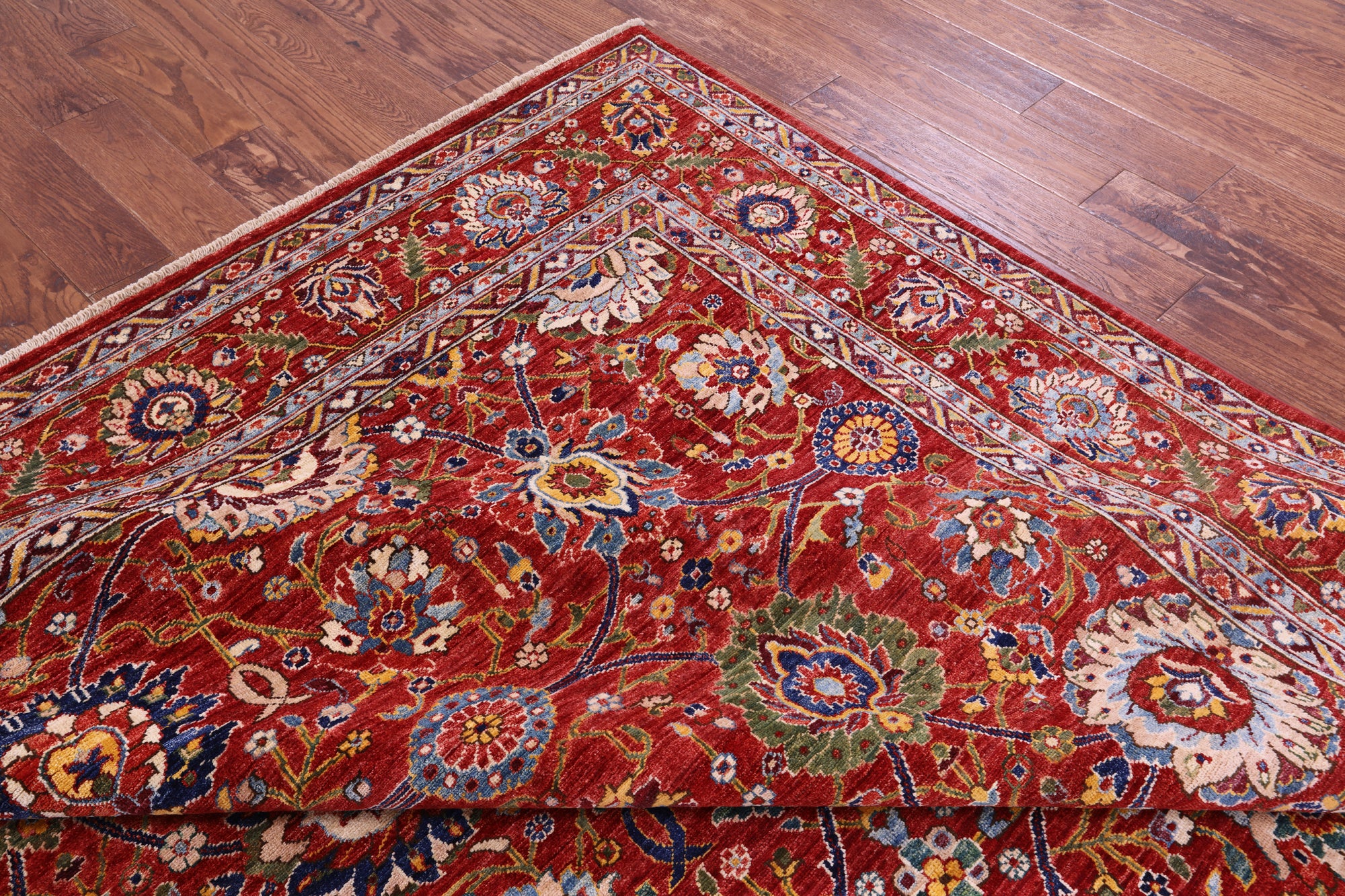 Persian Fine Serapi Hand Knotted Wool Rug - 8' 7" X 11' 11" - Golden Nile