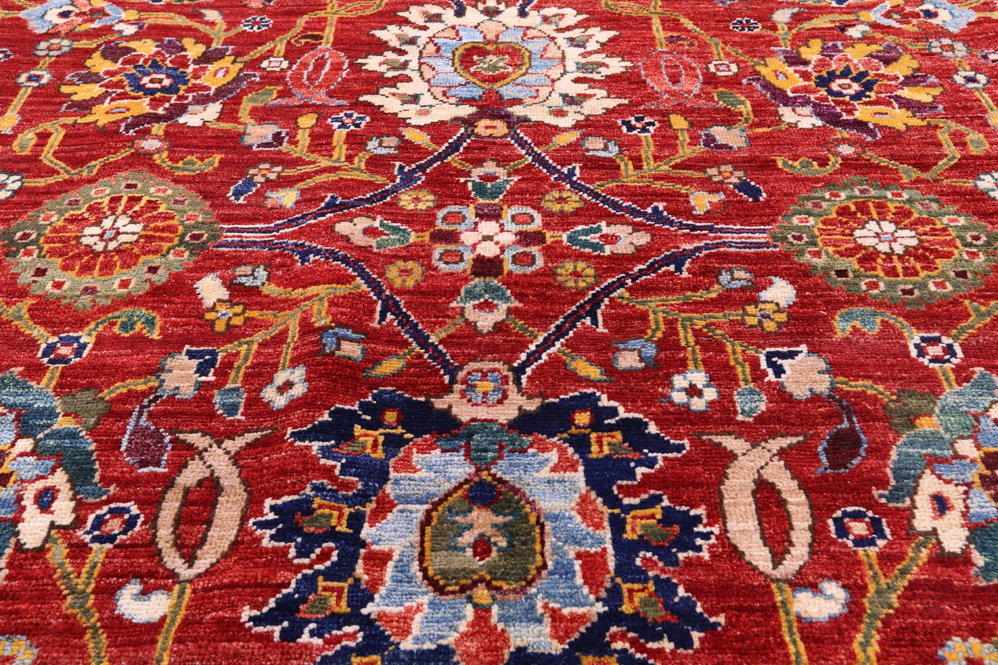 Persian Fine Serapi Hand Knotted Wool Rug - 8' 7" X 11' 11" - Golden Nile