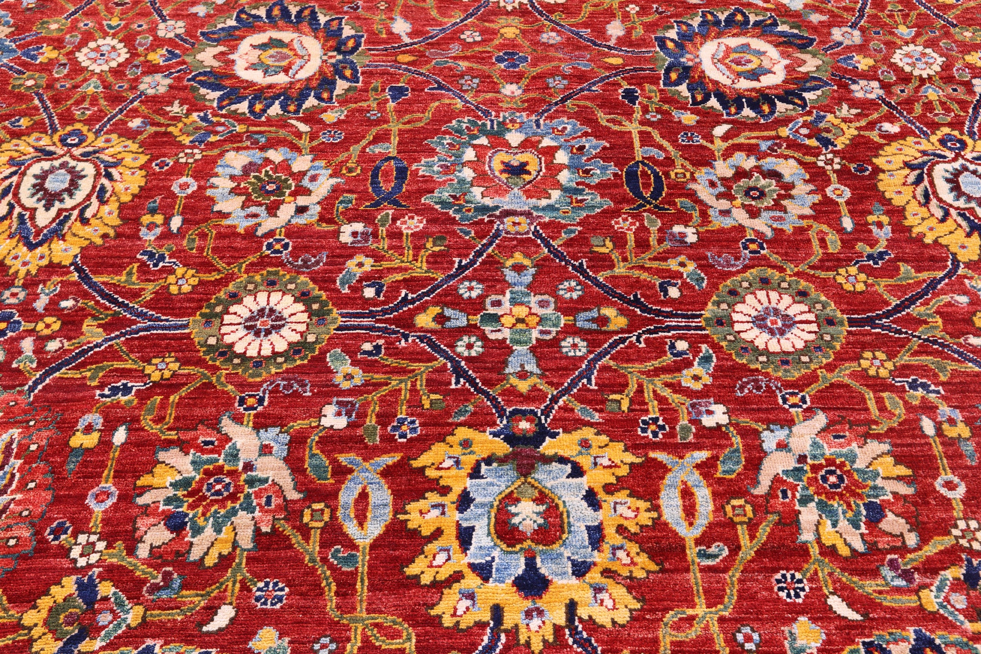 Persian Fine Serapi Hand Knotted Wool Rug - 8' 7" X 11' 11" - Golden Nile