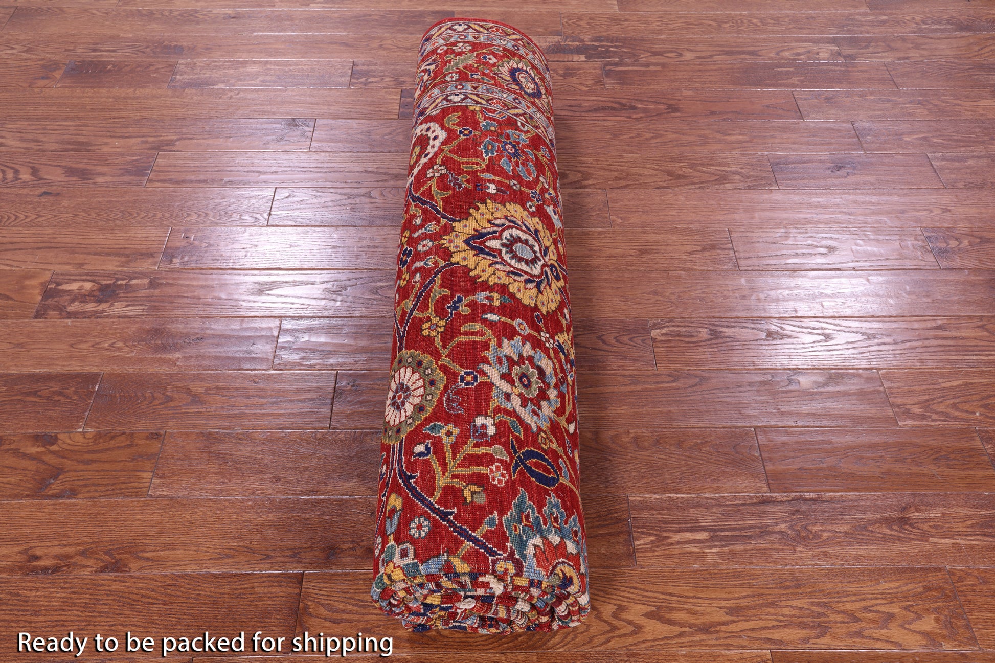 Persian Fine Serapi Hand Knotted Wool Rug - 8' 7" X 11' 11" - Golden Nile