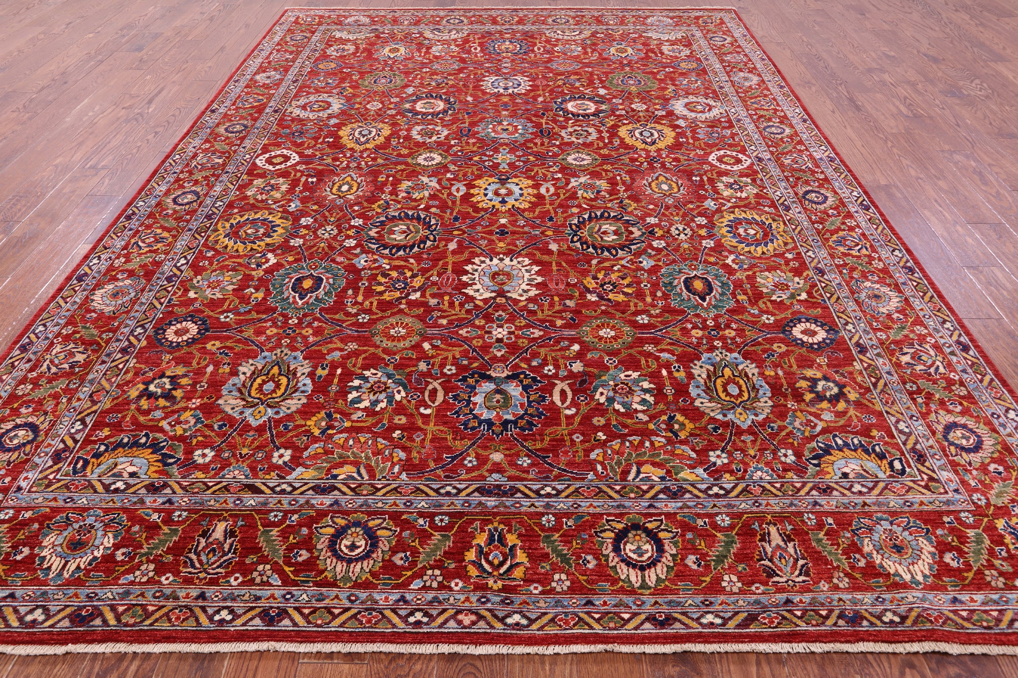 Persian Fine Serapi Hand Knotted Wool Rug - 8' 7" X 11' 11" - Golden Nile