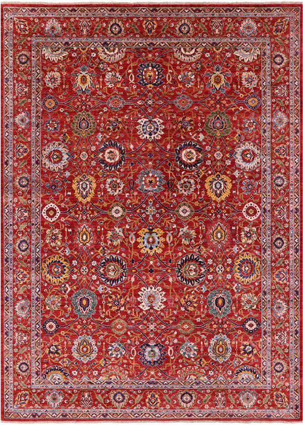 Persian Fine Serapi Hand Knotted Wool Rug - 8' 7" X 11' 11" - Golden Nile