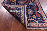 Blue Persian Fine Serapi Handmade Wool Runner Rug - 2' 7" X 9' 5" - Golden Nile