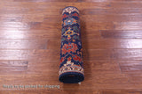 Blue Persian Fine Serapi Handmade Wool Runner Rug - 2' 7" X 9' 5" - Golden Nile