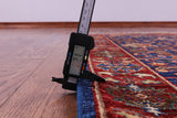 Blue Persian Fine Serapi Hand Knotted Wool Runner Rug - 2' 8" X 9' 9" - Golden Nile