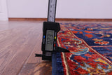 Blue Persian Fine Serapi Hand Knotted Wool Runner Rug - 2' 9" X 9' 7" - Golden Nile