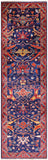 Blue Persian Fine Serapi Hand Knotted Wool Runner Rug - 2' 9" X 9' 7" - Golden Nile