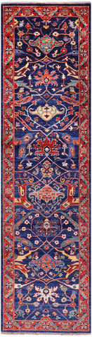 Persian Fine Serapi Handmade Wool Runner Rug - 2' 7