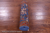 Blue Persian Fine Serapi Handmade Wool Runner Rug - 2' 8" X 11' 9" - Golden Nile