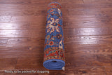 Blue Persian Fine Serapi Handmade Wool Runner Rug - 2' 8" X 11' 9" - Golden Nile