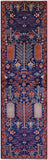 Blue Persian Ziegler Hand Knotted Wool Runner Rug - 2' 9" X 9' 8" - Golden Nile