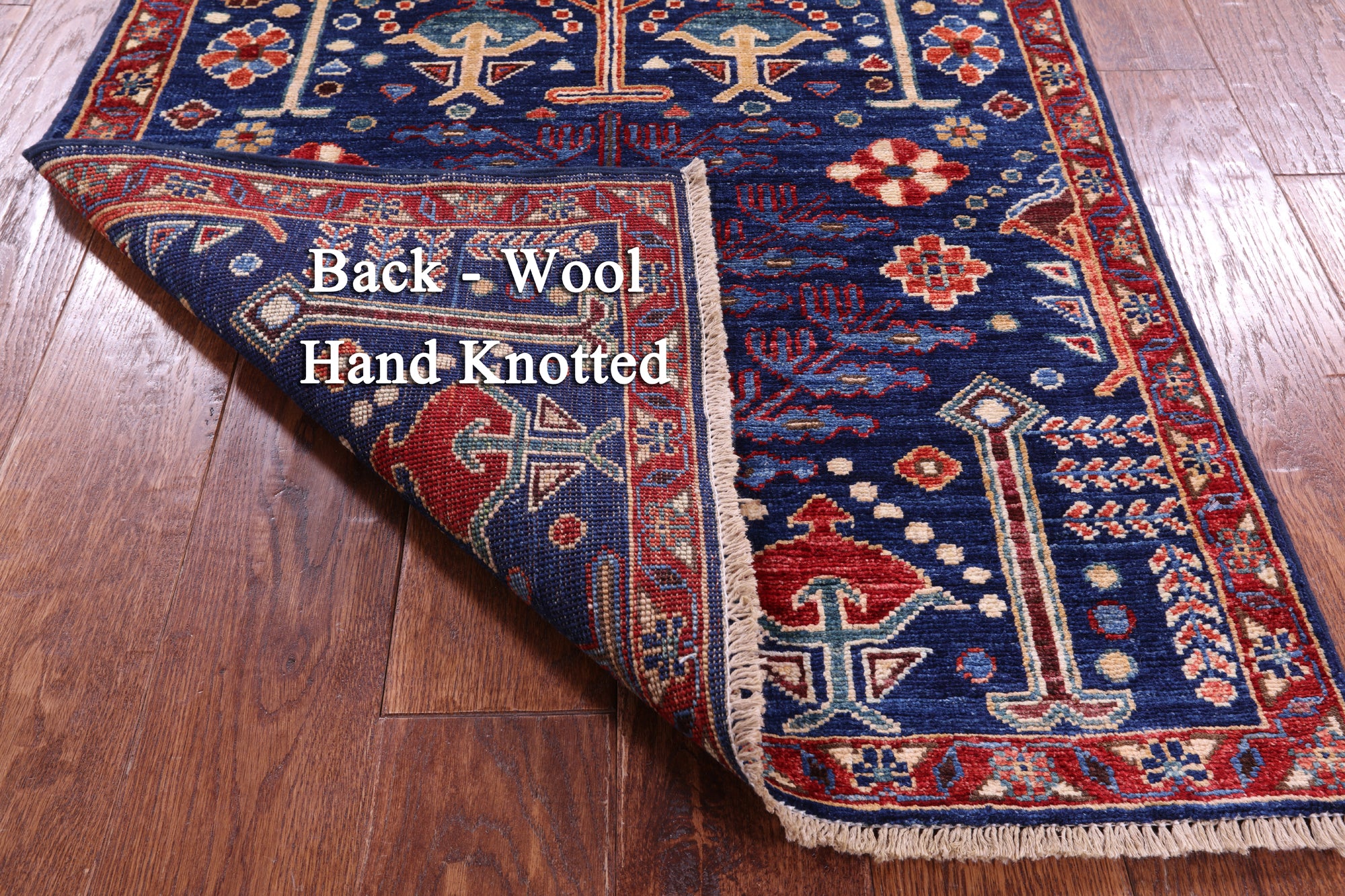 Blue Persian Ziegler Hand Knotted Wool Runner Rug - 2' 9" X 9' 8" - Golden Nile