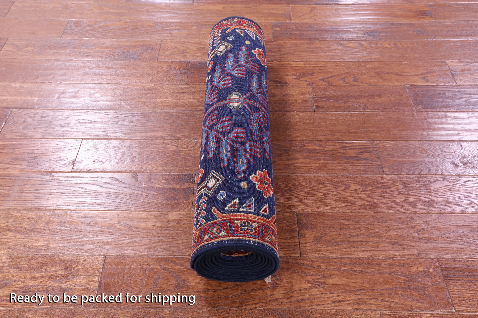 Blue Persian Ziegler Hand Knotted Wool Runner Rug - 2' 9" X 9' 8" - Golden Nile