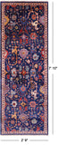 Blue Persian Fine Serapi Handmade Wool Runner Rug - 2' 9" X 7' 10" - Golden Nile