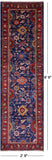 Blue Persian Fine Serapi Handmade Wool Runner Rug - 2' 9" X 9' 6" - Golden Nile