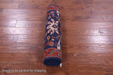 Blue Persian Fine Serapi Hand Knotted Wool Runner Rug - 2' 8" X 11' 7" - Golden Nile