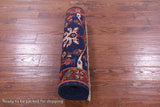 Blue Persian Fine Serapi Handmade Wool Runner Rug - 2' 9" X 9' 6" - Golden Nile