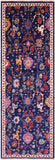 Blue Persian Fine Serapi Hand Knotted Wool Runner Rug - 2' 9" X 8' 0" - Golden Nile