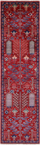 Persian Ziegler Handmade Wool Runner Rug - 2' 7