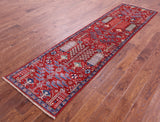 Persian Ziegler Handmade Wool Runner Rug - 2' 7" X 9' 9" - Golden Nile