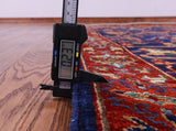 Blue Persian Fine Serapi Hand Knotted Wool Runner Rug - 2' 8" X 9' 6" - Golden Nile