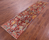 Persian Fine Serapi Hand Knotted Wool Runner Rug - 2' 9" X 11' 7" - Golden Nile