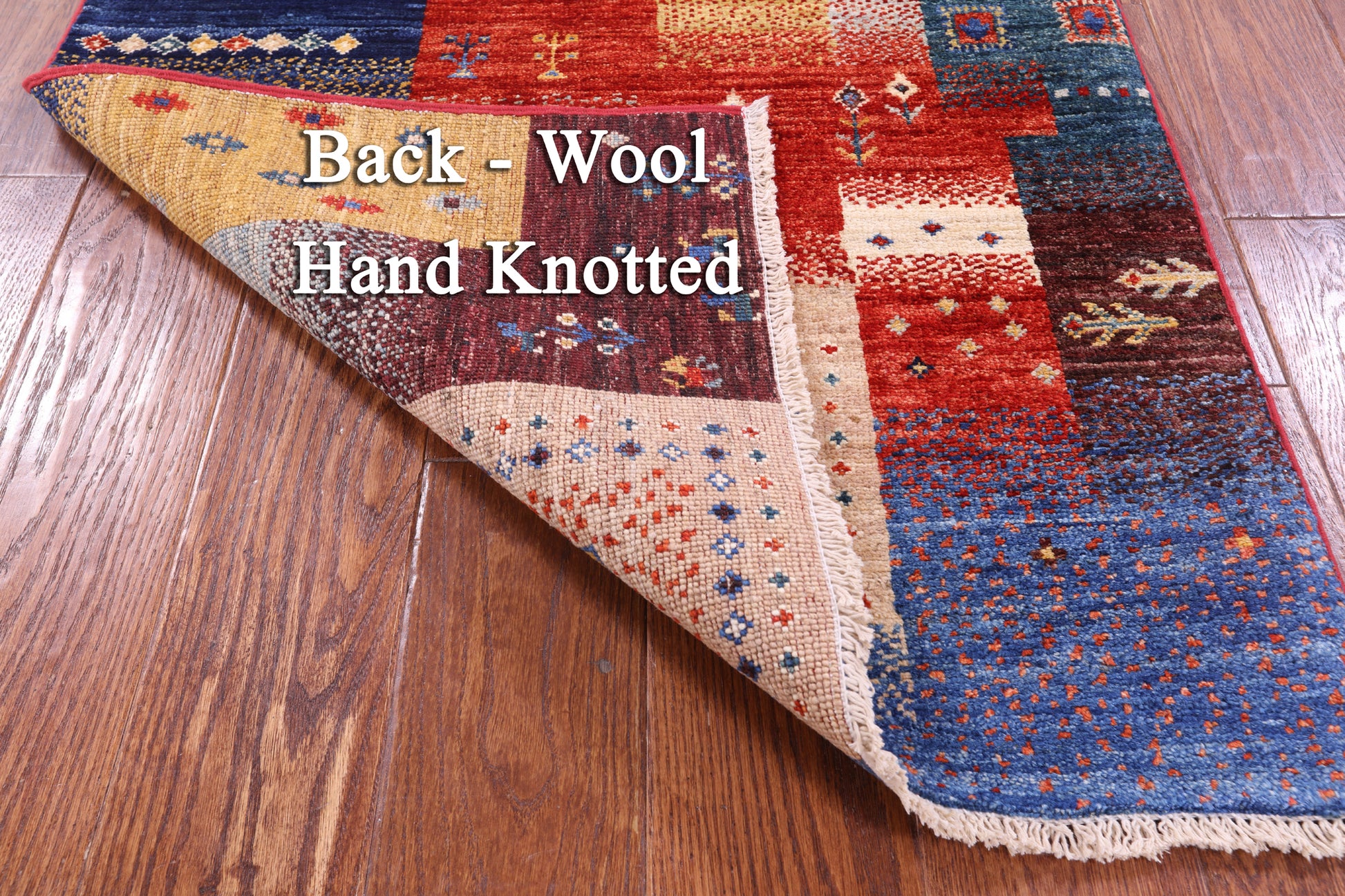 Tribal Persian Gabbeh Hand Knotted Wool Rug - 2' 7" X 4' 2" - Golden Nile