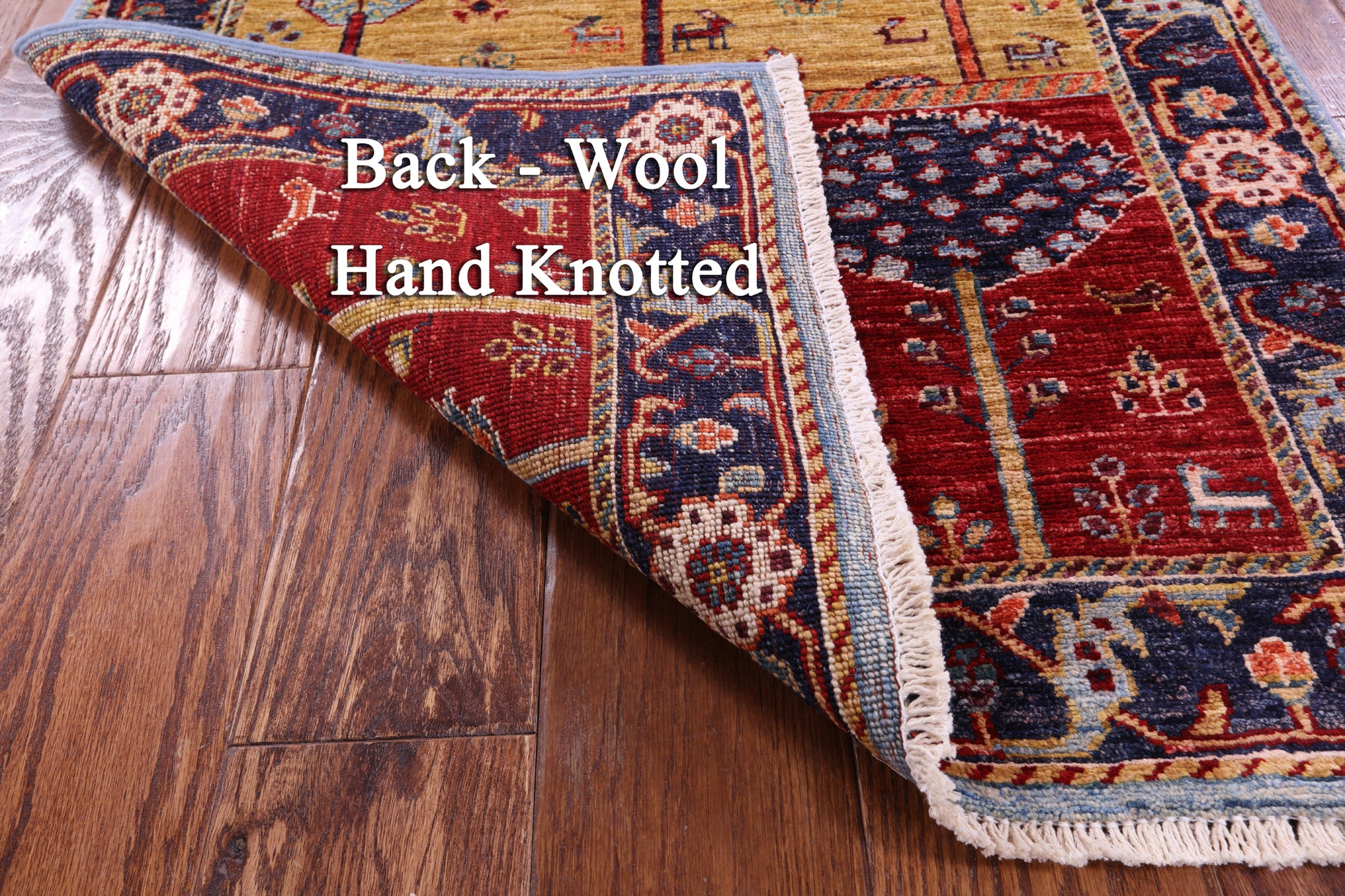 Tribal Persian Gabbeh Hand Knotted Wool Runner Rug - 2' 8" X 8' 6" - Golden Nile