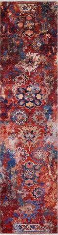 Persian Fine Serapi Handmade Wool Runner Rug - 2' 10