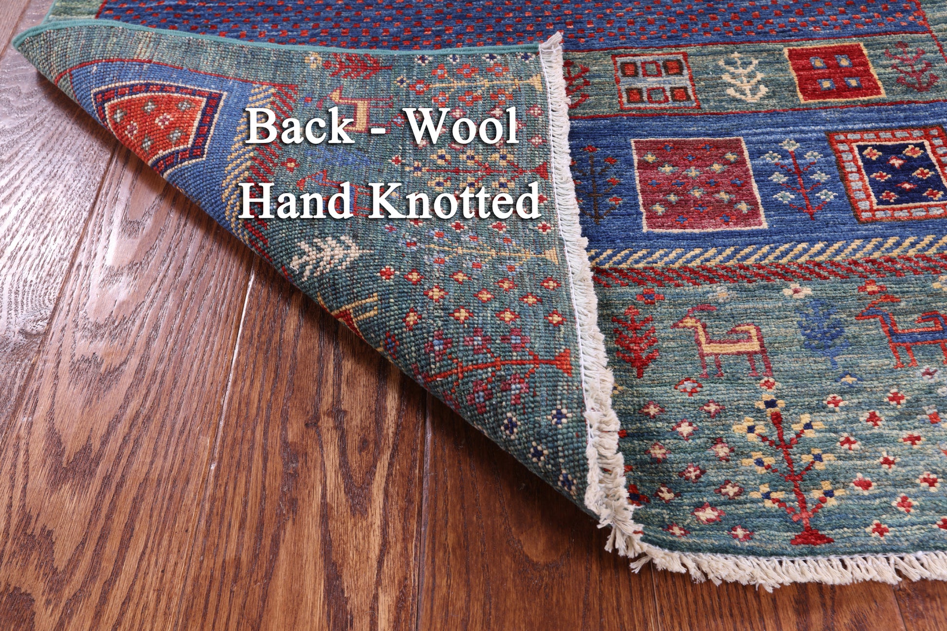 Tribal Persian Gabbeh Hand Knotted Wool Rug - 2' 8" X 4' 4" - Golden Nile