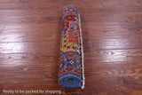 Blue Turkmen Ersari Hand Knotted Wool Runner Rug - 2' 7" X 6' 10" - Golden Nile