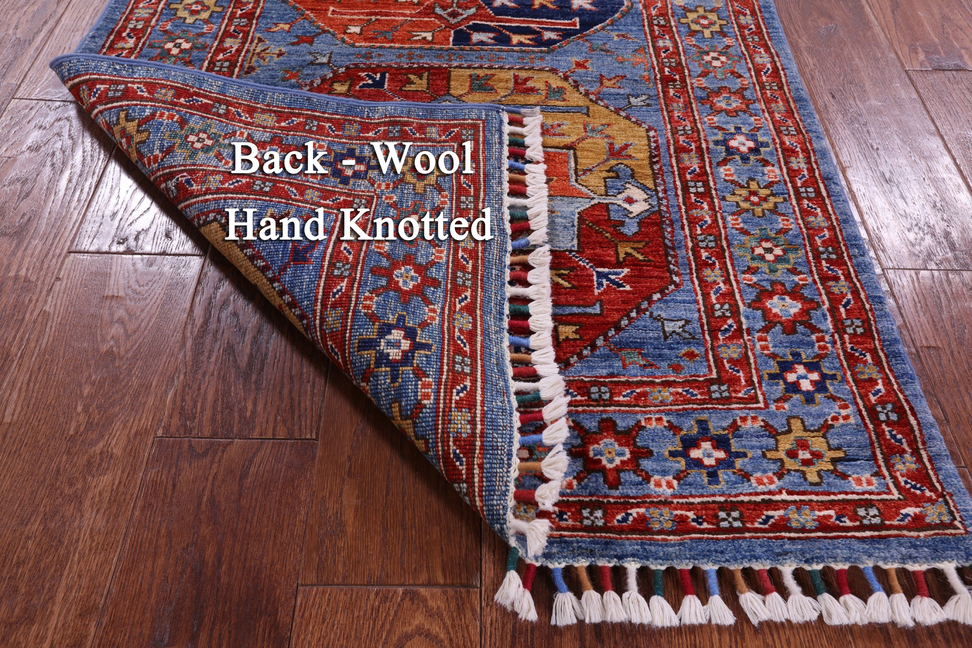 Blue Turkmen Ersari Hand Knotted Wool Runner Rug - 2' 9" X 6' 9" - Golden Nile