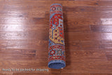 Blue Turkmen Ersari Hand Knotted Wool Runner Rug - 2' 9" X 6' 9" - Golden Nile