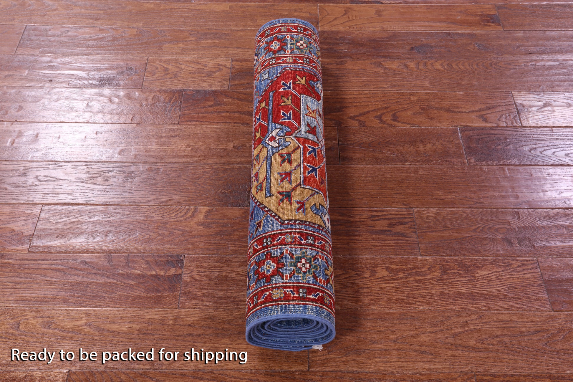 Blue Turkmen Ersari Hand Knotted Wool Runner Rug - 2' 9" X 6' 9" - Golden Nile