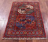 Turkmen Ersari Handmade Wool Rug - 2' 9" X 4' 2" - Golden Nile