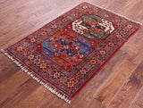 Turkmen Ersari Handmade Wool Rug - 2' 9" X 4' 2" - Golden Nile