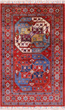 Turkmen Ersari Hand Knotted Wool Rug - 2' 8" X 4' 4" - Golden Nile