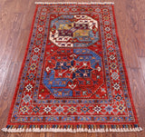 Turkmen Ersari Hand Knotted Wool Rug - 2' 8" X 4' 4" - Golden Nile