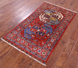 Turkmen Ersari Hand Knotted Wool Rug - 2' 8" X 4' 4" - Golden Nile
