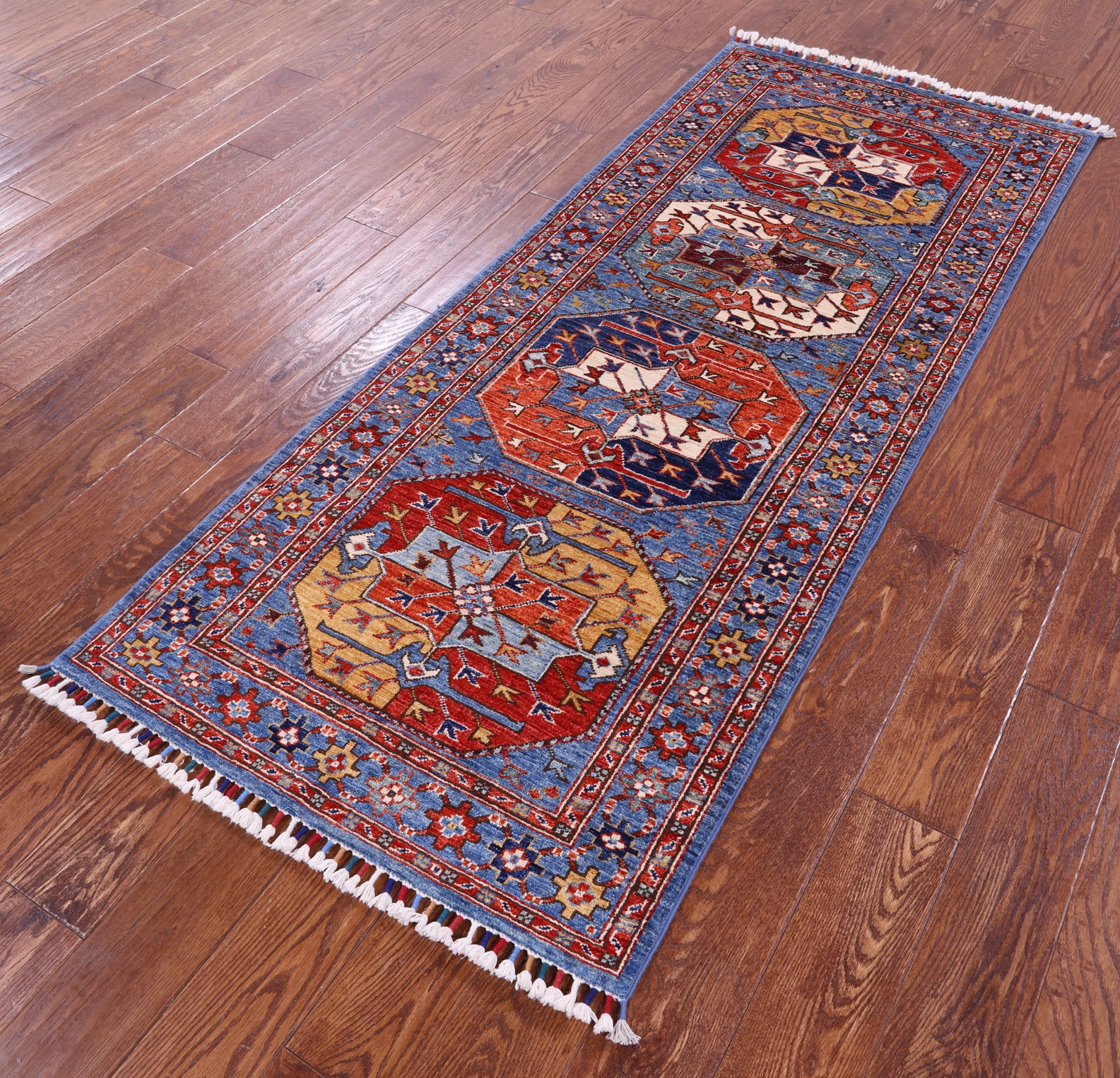 Turkmen Ersari Handmade Wool Runner Rug - 2' 8" X 6' 6" - Golden Nile