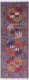 Turkmen Ersari Hand Knotted Wool Rug - 2' 6" X 7' 0" - Golden Nile