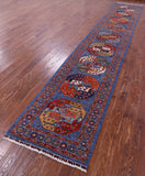 Turkmen Ersari Hand Knotted Wool Runner Rug - 2' 9" X 15' 9" - Golden Nile